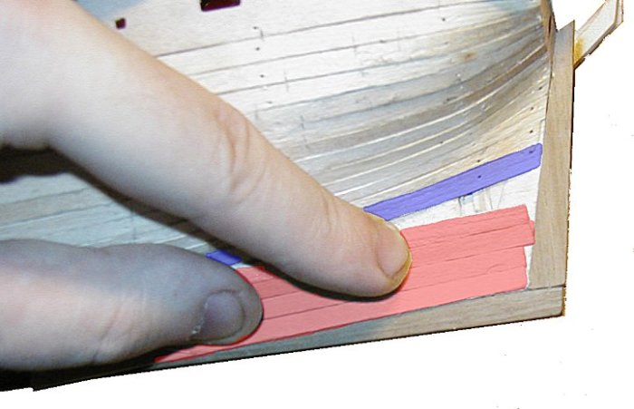 Situasjonen akterut: Det er plass til seks planker