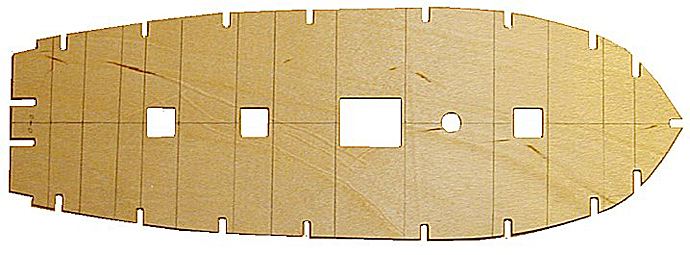 Hjelpelinjer for bjelker og senterlinje tegnet på dekksplaten