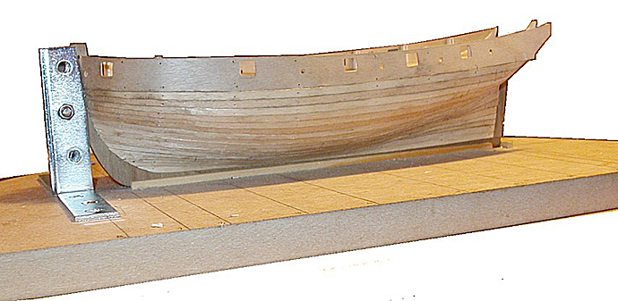 Ferdig planket skrog, sett fra siden