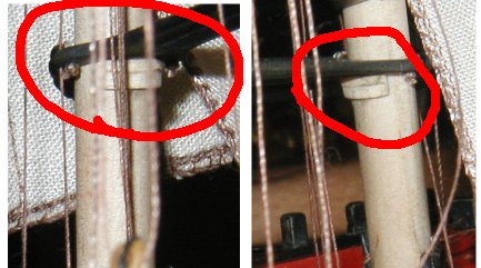 Hylle bakpå masten for bommens fremre ende