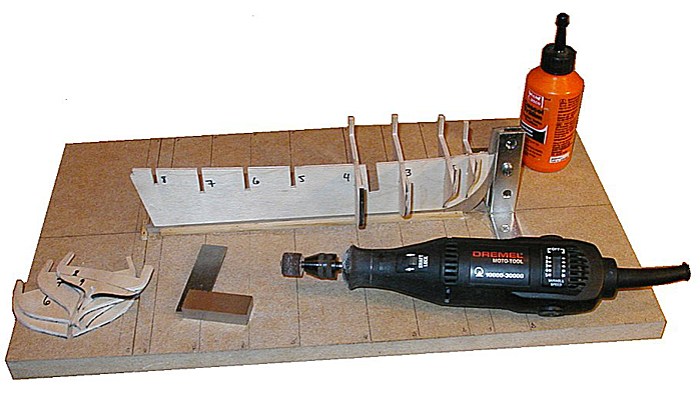 De første skottene er montert